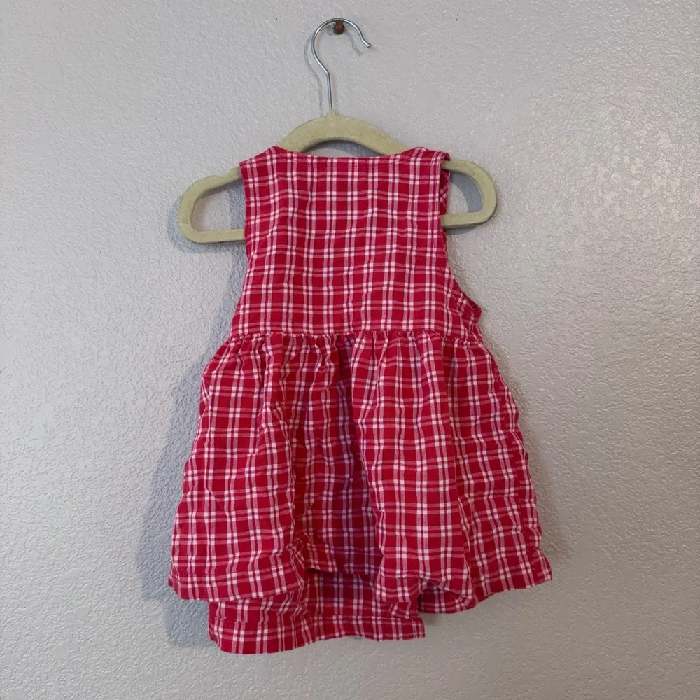 OshKosh‎ B'Gosh Vintage Red Gingham Wrap Dress - Picture 7 of 7